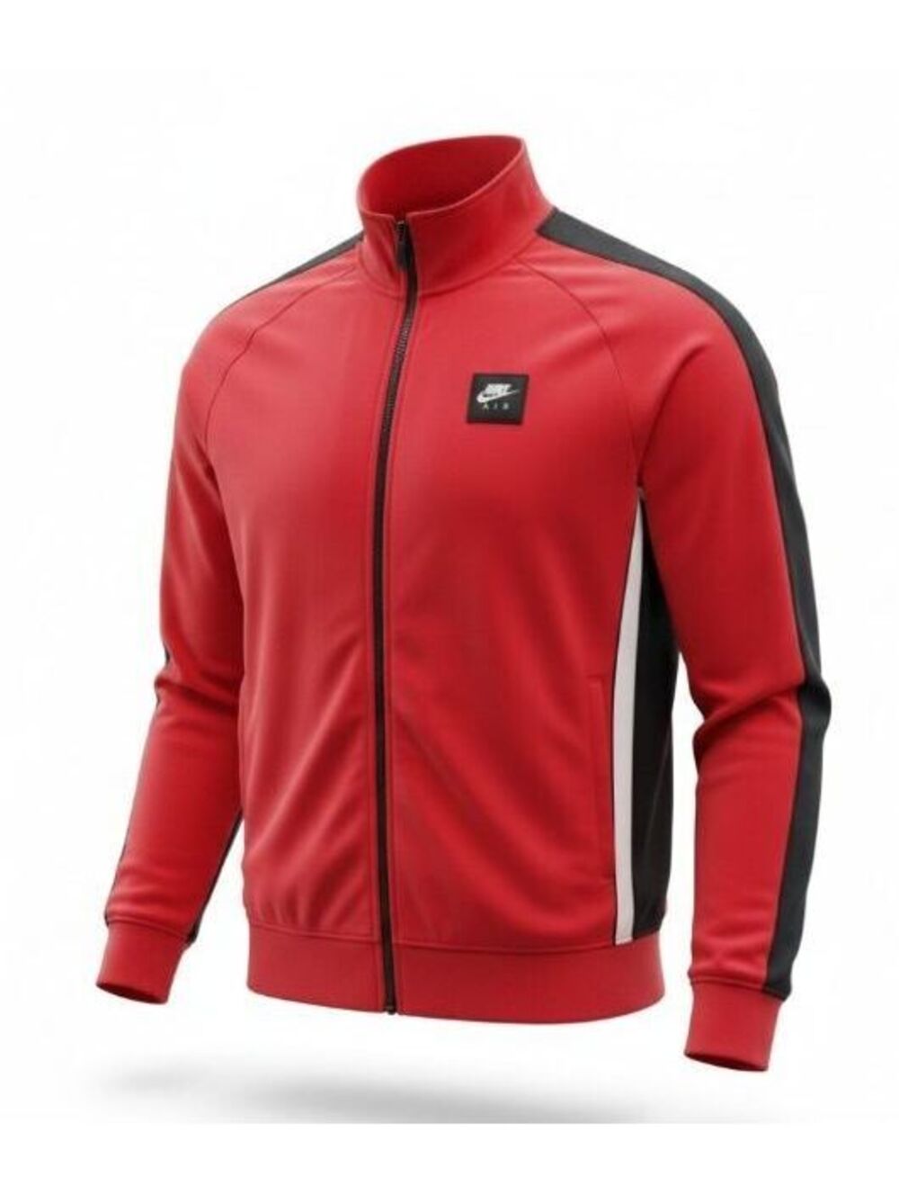 Nike Men's Nike Air Tracksuit Full-Zip Jacket Red Black White Sz Large Spell out